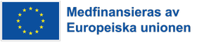 En EU-flagga och texten: Medfinansieras av Europeiska unionen. 