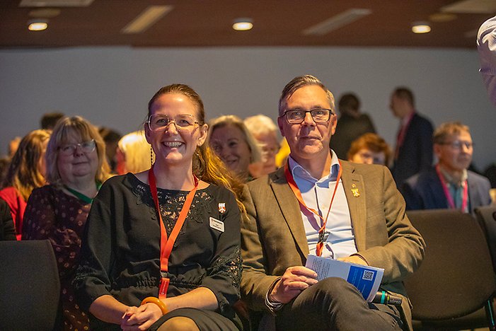 Aline Eriksson och Johan Söderberg inledde årets Höstbuffè.