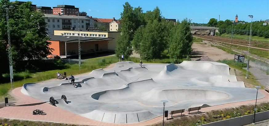 Katrineholms skatepark ovanifrån