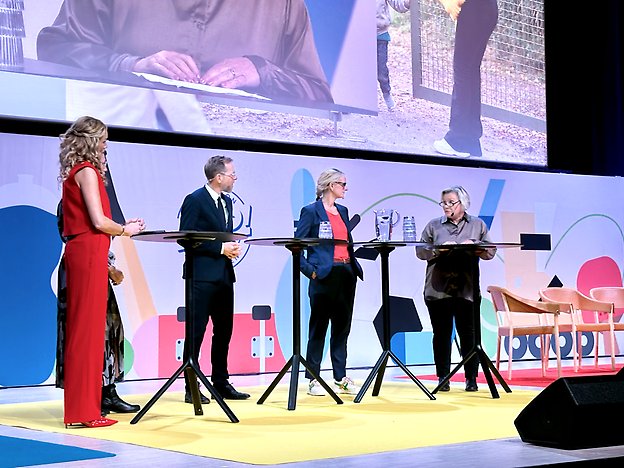 Anneli Hedberg (S) i panelsamtal med bland andra Jacob Forssmed (KD) på Pep-forum 2025